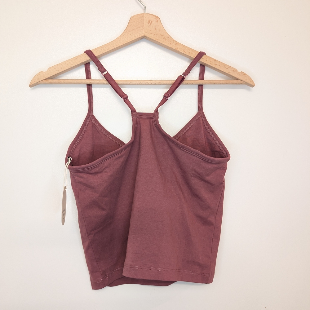 Pact Pink Sleeveless Fitted Crop Camisole